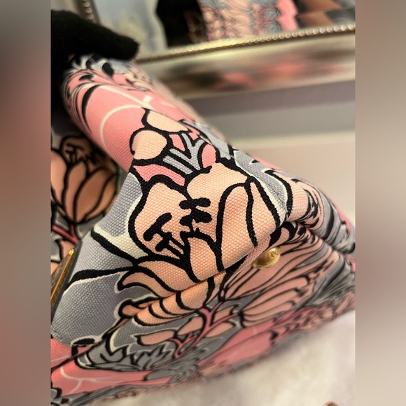 🎀 Prada Canapa Pink Flower tote bag - Picture 11 of 14